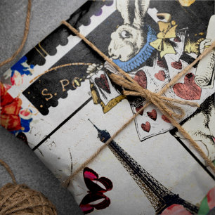 Alice in Wonderland White Rabbit Inpakpapier Vel