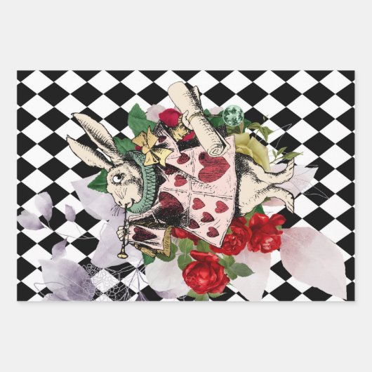 Alice in Wonderland White Rabbit Inpakpapier Vel (Voorkant 3)