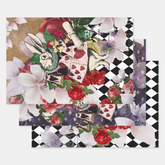 Alice in Wonderland White Rabbit Inpakpapier Vel (Set)