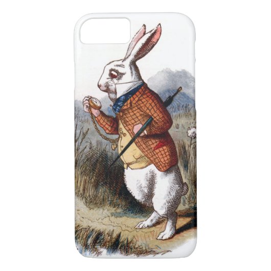 Alice in Wonderland White Rabbit iPhone 7 hoesje (Achterkant)
