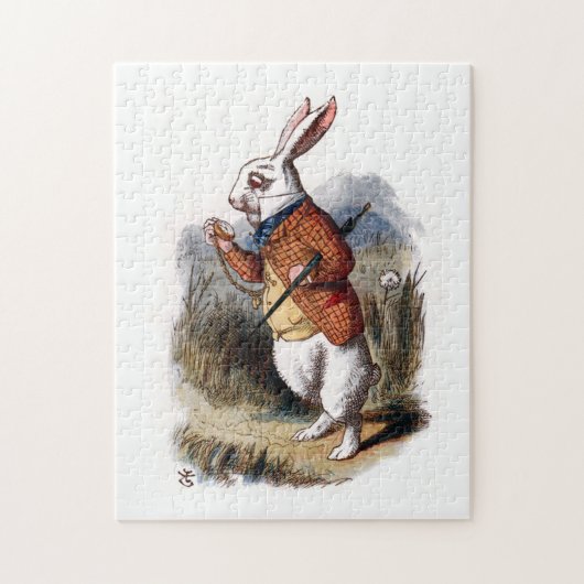 Alice in Wonderland White Rabbit Jigzaag Puzzle Legpuzzel (Verticaal)