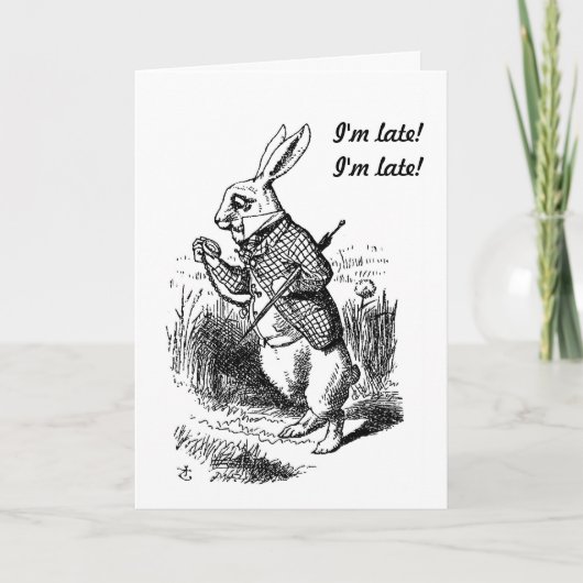 Alice in Wonderland White Rabbit Kaart (Voorkant)