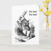 Alice in Wonderland White Rabbit Kaart (Gele Bloem)