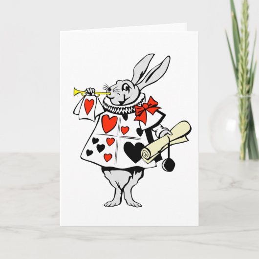 Alice in Wonderland - White Rabbit Kaart (Voorkant)