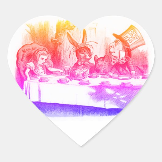 Alice in Wonderland – White Rabbit – Kaninchen Hart Sticker (Voorkant)