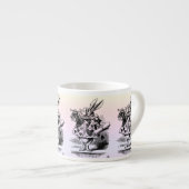 Alice in Wonderland White Rabbit Kaninchen pastel Espresso Kop (Voorkant rechts)