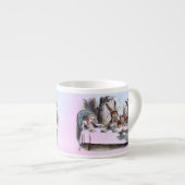 Alice in Wonderland White Rabbit Kaninchen pastel Espresso Kop (Voorkant rechts)