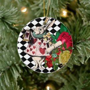  Alice in Wonderland White Rabbit Keramisch Ornament