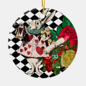 Alice in Wonderland White Rabbit Keramisch Ornament (Voorkant)