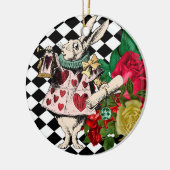 Alice in Wonderland White Rabbit Keramisch Ornament (Links)