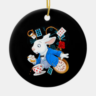 Alice in Wonderland - White Rabbit Keramisch Ornament