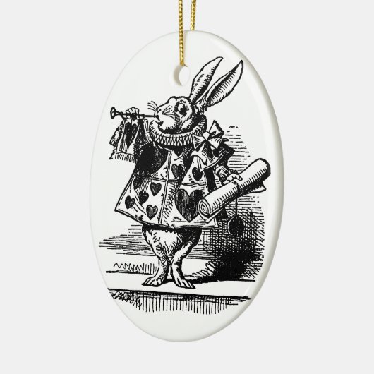  Alice in Wonderland, White Rabbit Keramisch Ornament (Links)