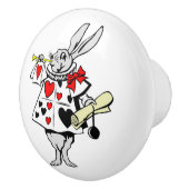 Alice in Wonderland White Rabbit Keramische Knop (Rechts)