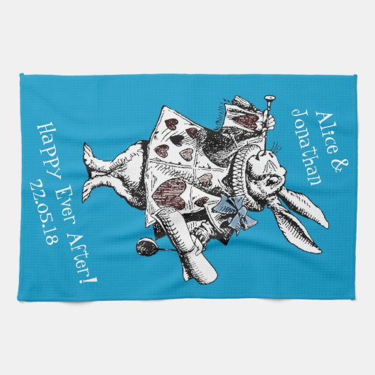 Alice in Wonderland White Rabbit Kitchen Towel Theedoek (Horizontaal)
