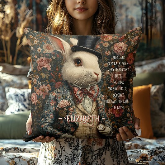Alice in Wonderland White Rabbit Kussen