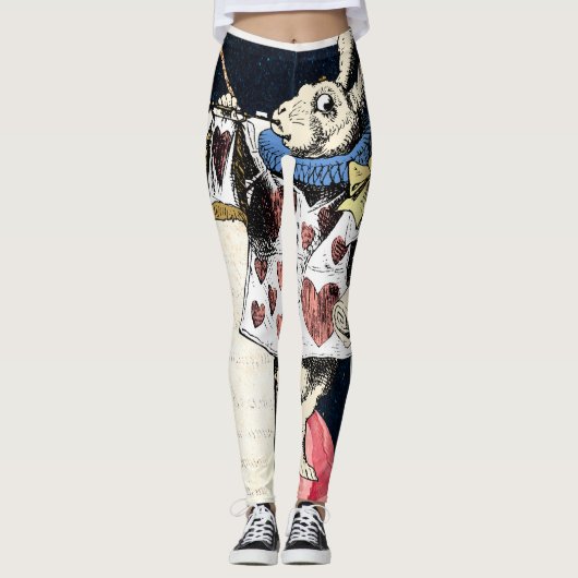 Alice in Wonderland White Rabbit Leggings (Voorkant)