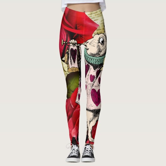 Alice in Wonderland White Rabbit Leggings (Voorkant)