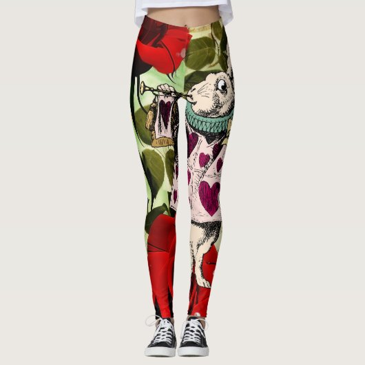  Alice in Wonderland White Rabbit Leggings (Voorkant)