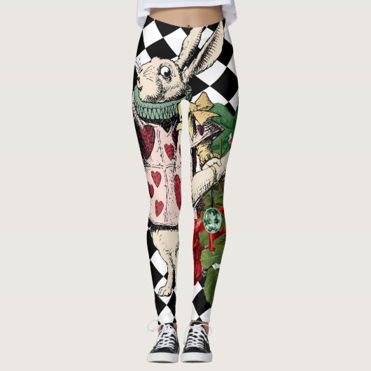  Alice in Wonderland White Rabbit Leggings (Voorkant)