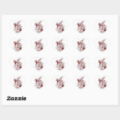 Alice in Wonderland White Rabbit met trompet Hart Sticker (Vel)