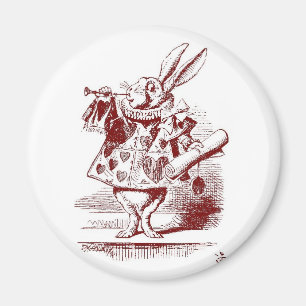 Alice in Wonderland White Rabbit met trompet Magneet