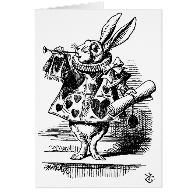 Alice in Wonderland White Rabbit met Trumpet (Voorkant)