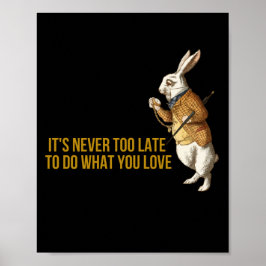 Alice in Wonderland White Rabbit Motivation Poster