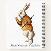   Alice in Wonderland - White Rabbit Notitieboek (Achterkant)