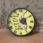 Alice in Wonderland White Rabbit Novelty<br><div class="desc">Alice in Wonderland Clock - O jee, deze niet missen! Deze briljante klok zit vol charme en personage en is geïnspireerd door het witte konijn van Alice in Wonderland. Deze wandklok voegt de perfecte decoratieve aanraking toe aan uw huis of kantoor muur. Een fantastisch idee als huisverwarming of een geschenk...</div>