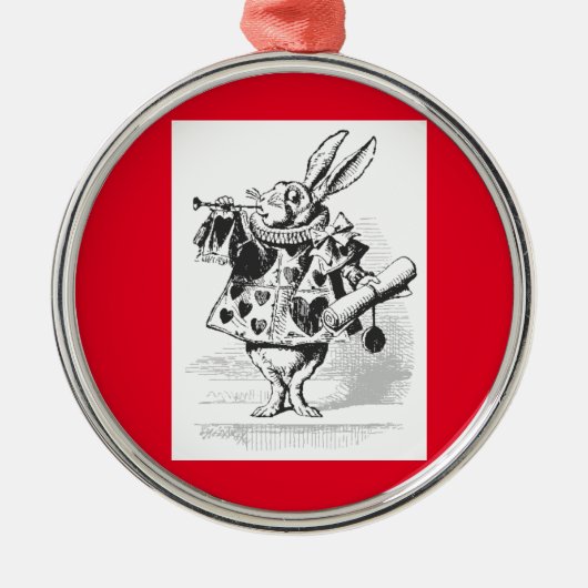  Alice in Wonderland White Rabbit Ornament (Voorkant)