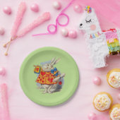 Alice in Wonderland White Rabbit Paper Borden Papieren Bordje (Feest)