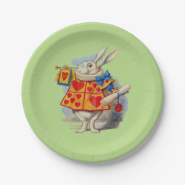 Alice in Wonderland White Rabbit Paper Borden Papieren Bordje