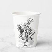 Alice in Wonderland White Rabbit Paper cup Papieren Bekers (Achterkant)