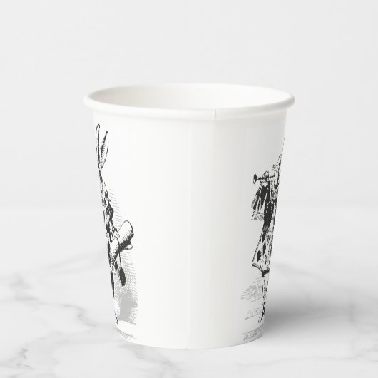 Alice in Wonderland White Rabbit Paper cup Papieren Bekers (Rechts)