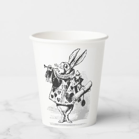Alice in Wonderland White Rabbit Paper cup Papieren Bekers (Voorkant)