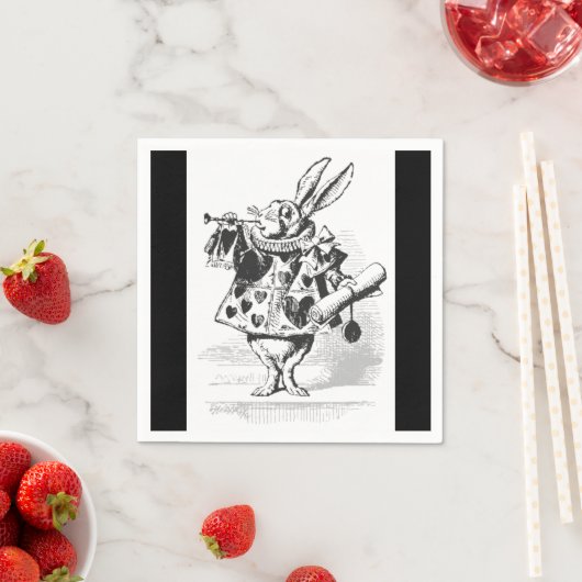 Alice in Wonderland White Rabbit Paper Servetten (Insitu)