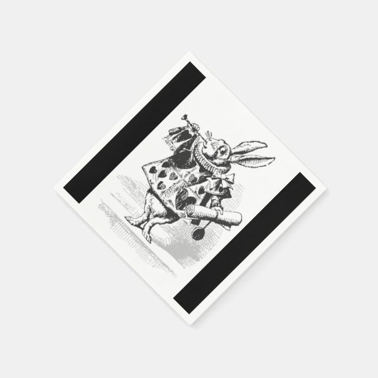 Alice in Wonderland White Rabbit Paper Servetten (Hoek)