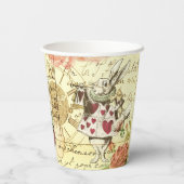 Alice in Wonderland White Rabbit Papieren Bekers (Achterkant)
