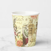 Alice in Wonderland White Rabbit Papieren Bekers (Links)