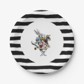 Alice in Wonderland White Rabbit Papieren Bordje (Voorkant)