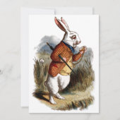 Alice in Wonderland White Rabbit Personalize Aankondiging (Voorkant)