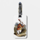 Alice in Wonderland White Rabbit Personalize Bagagelabel (Achterkant verticaal)