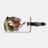 Alice in Wonderland White Rabbit Personalize Bagagelabel (Achterkant horizontaal)