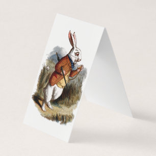Alice in Wonderland White Rabbit Personalize Card Kaart