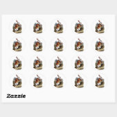 Alice in Wonderland White Rabbit Personalize Ronde Sticker (Vel)
