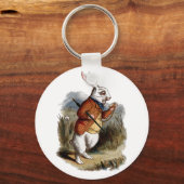 Alice in Wonderland White Rabbit Personalize Sleutelhanger (Voorkant)