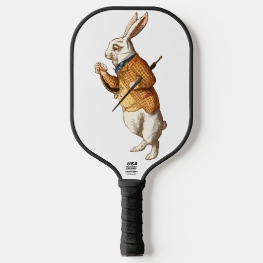   Alice in Wonderland - White Rabbit Pickleball Paddle (Voorkant)