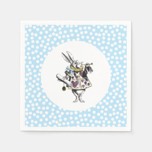 Alice in Wonderland White Rabbit Polka Dot Servet