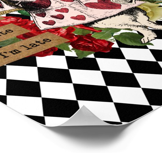 Alice in Wonderland White Rabbit Poster (Hoek)