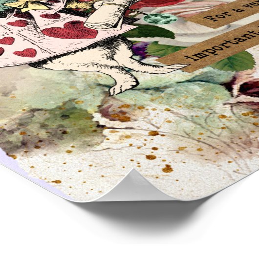 Alice in Wonderland White Rabbit Poster (Hoek)